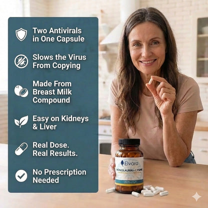 Lysine + Monolaurin Antiviral Capsules
